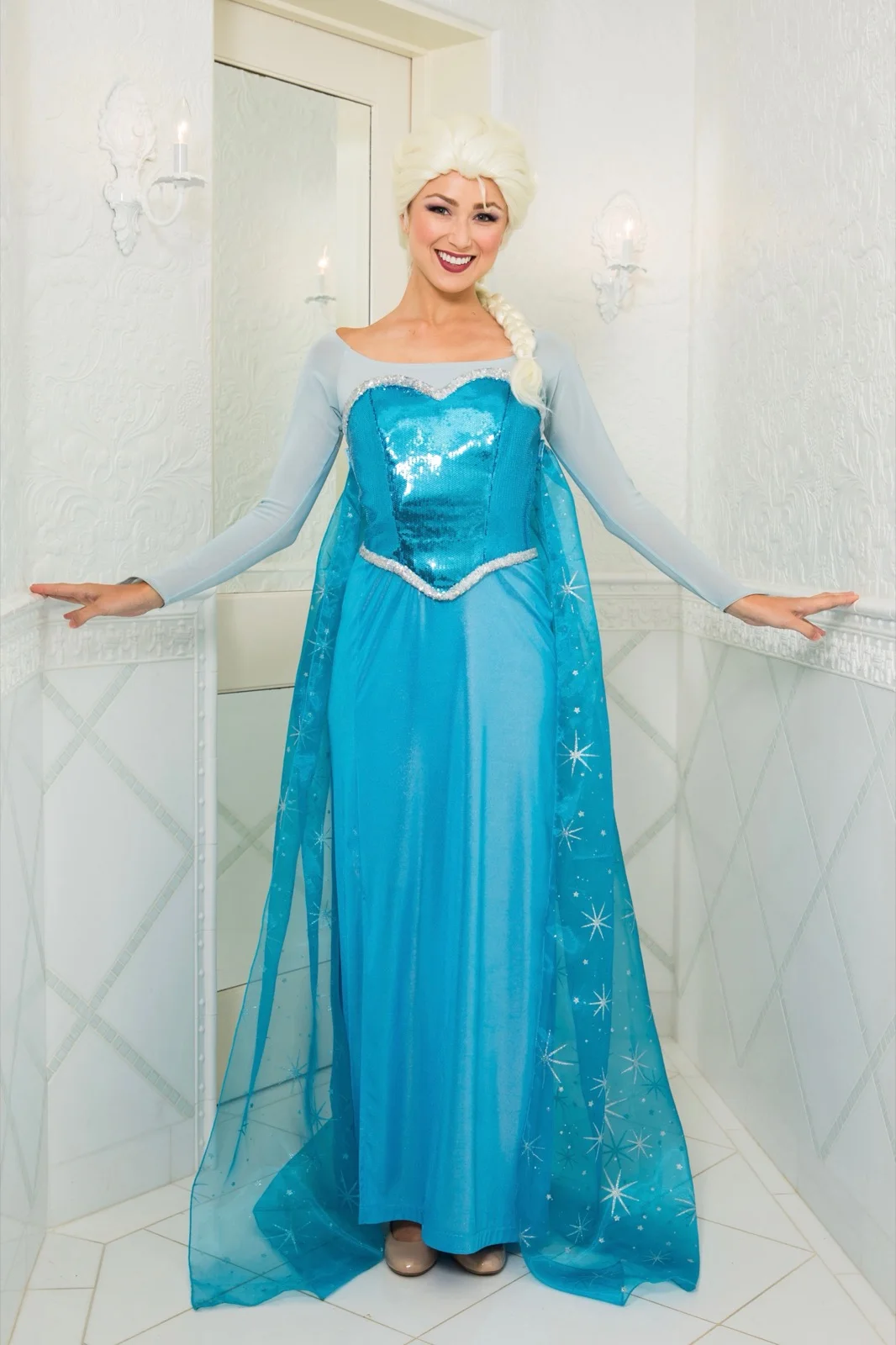 Snow Queen party character in Nashville