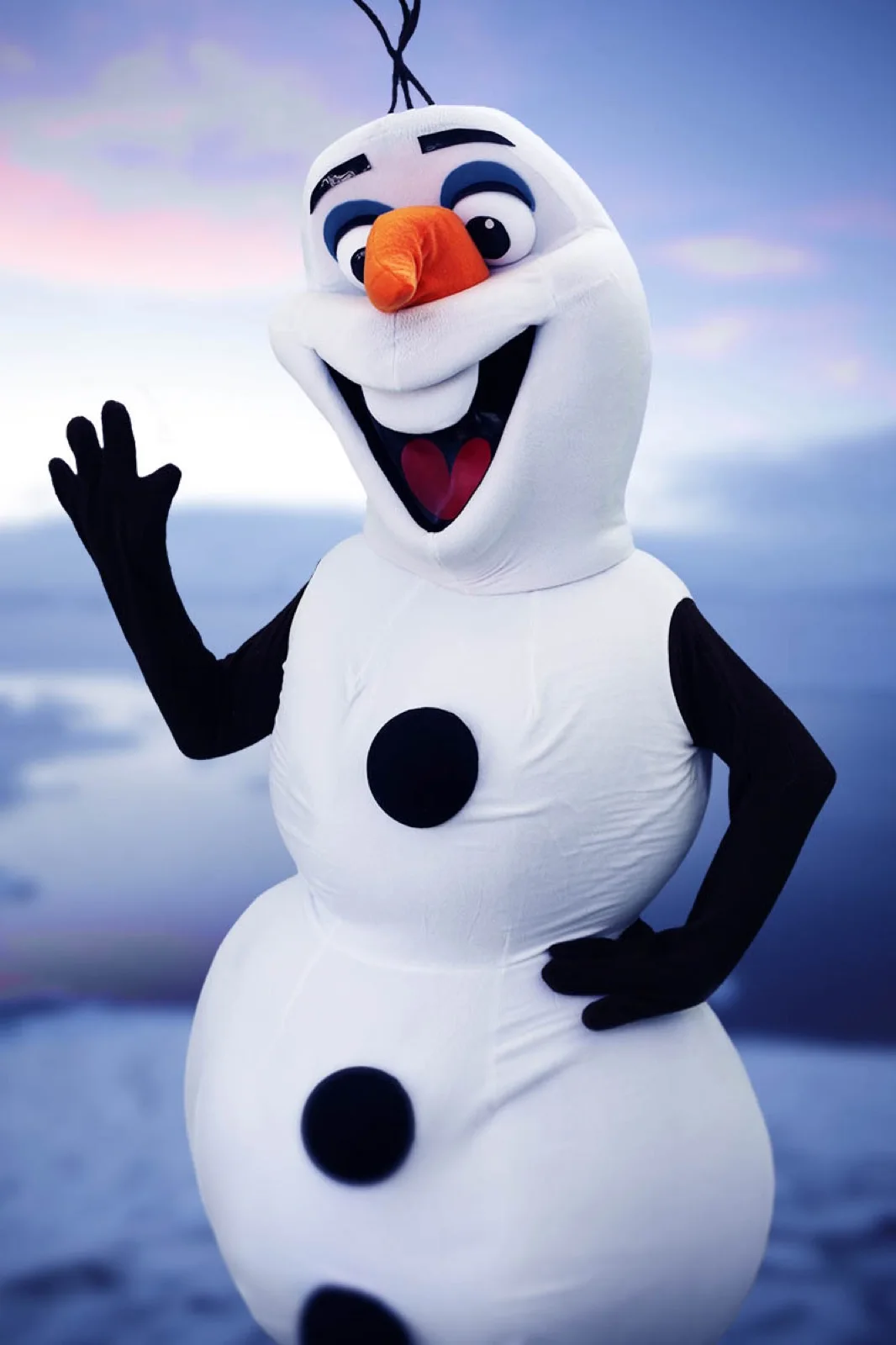 Snowman party character in Nashville