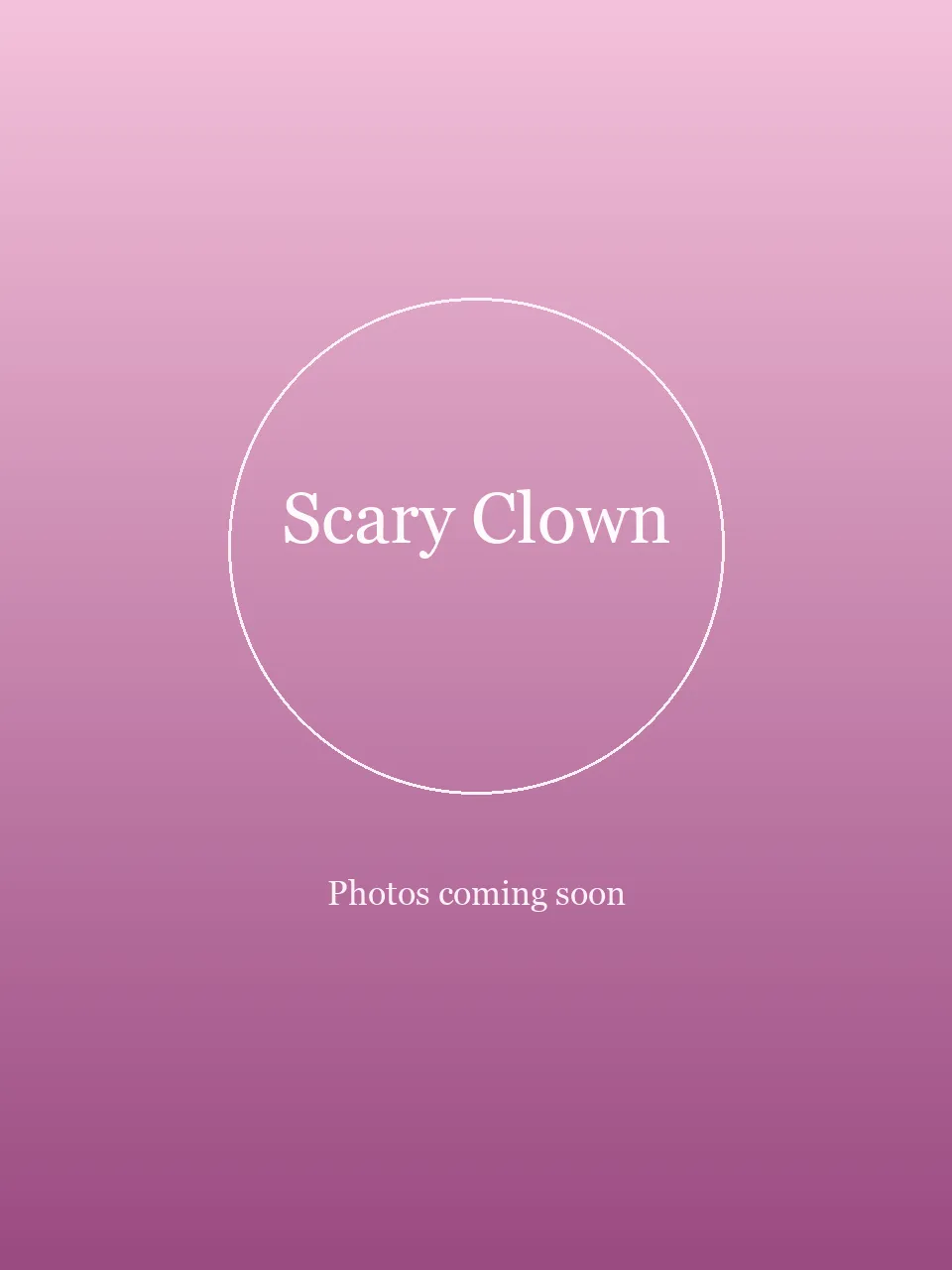 Sinister Circus Clown party character in Nashville