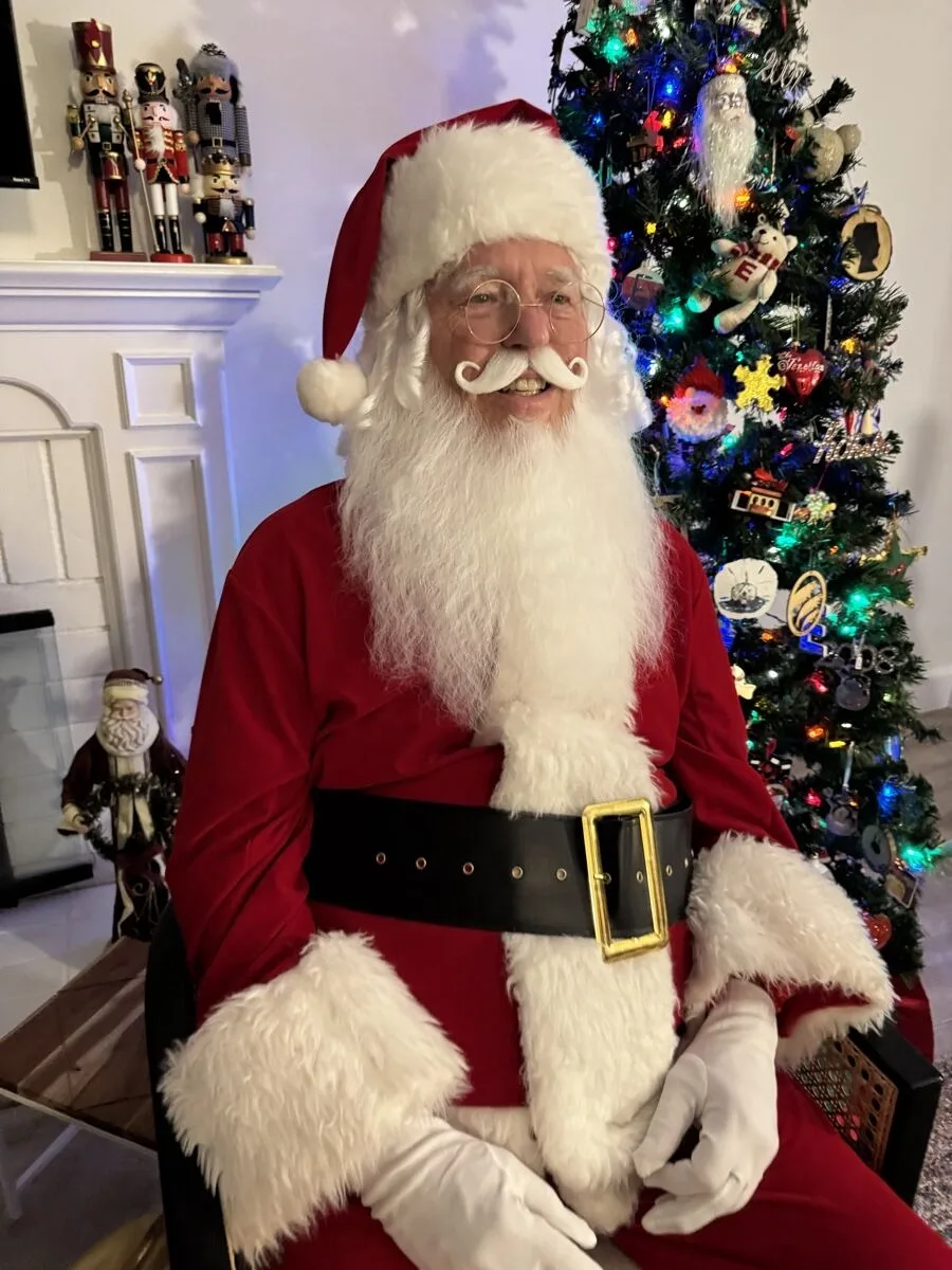 Santa party character in Nashville