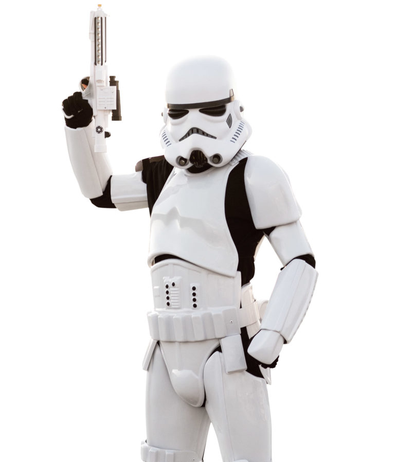 Storm trooper party character